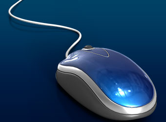 Image shows a computer mouse